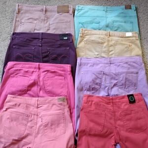 Lot Of Rainbow Colored Skinny Jeans